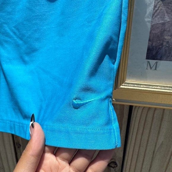 vintage blue nike athletic bike shorts double lined retro 90s - Picture 3 of 4